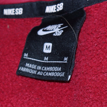 Mens UK Size M Nike Red Pullover Hoodie