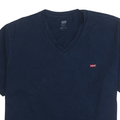 Levi's Men's Navy Blue V-Neck Cotton T-Shirt XL Standard Fit