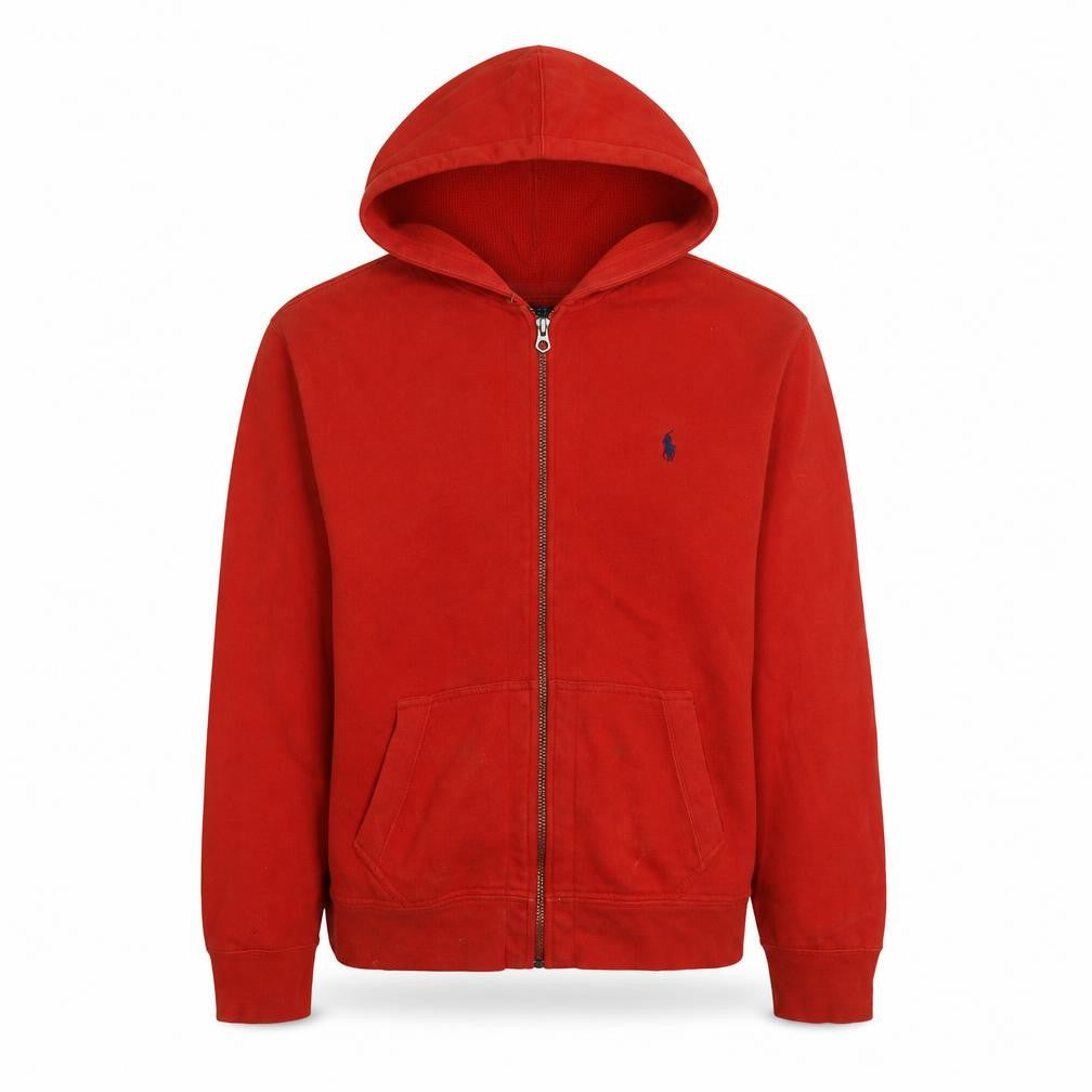 Mens UK Size XL Polo by Ralph Lauren Red Full Zip Hoodie
