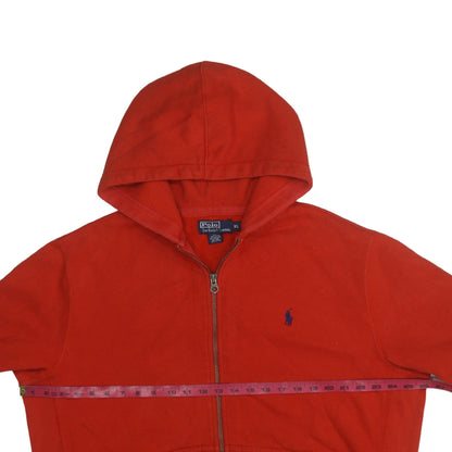Mens UK Size XL Polo by Ralph Lauren Red Full Zip Hoodie