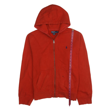 Mens UK Size XL Polo by Ralph Lauren Red Full Zip Hoodie