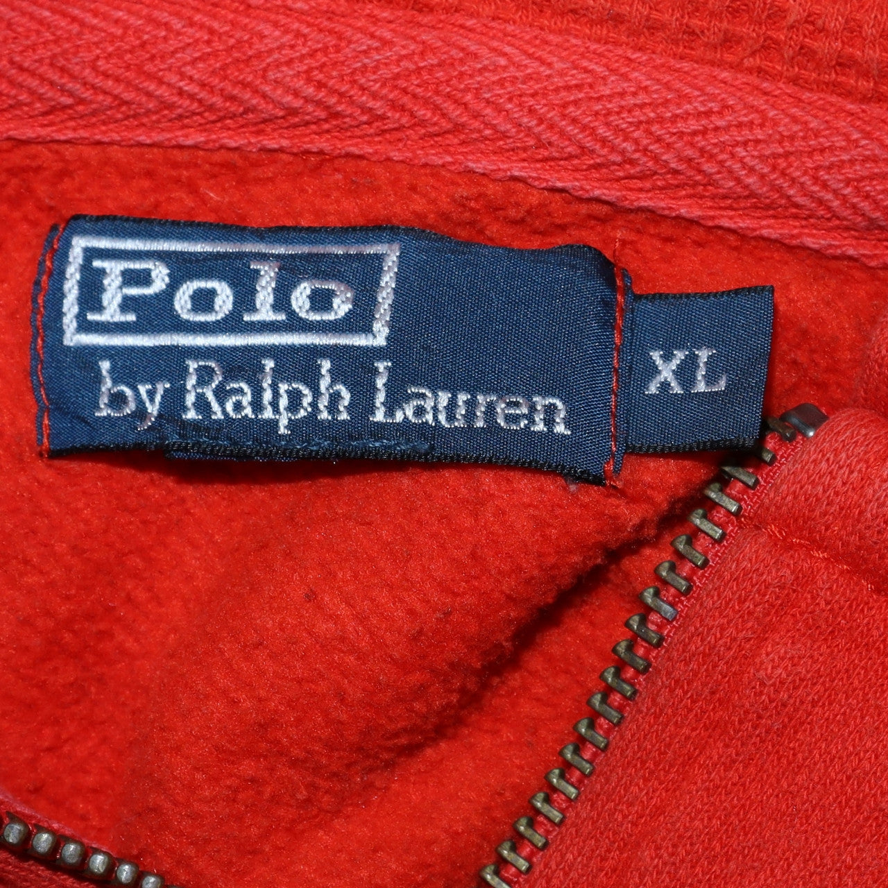 Mens UK Size XL Polo by Ralph Lauren Red Full Zip Hoodie