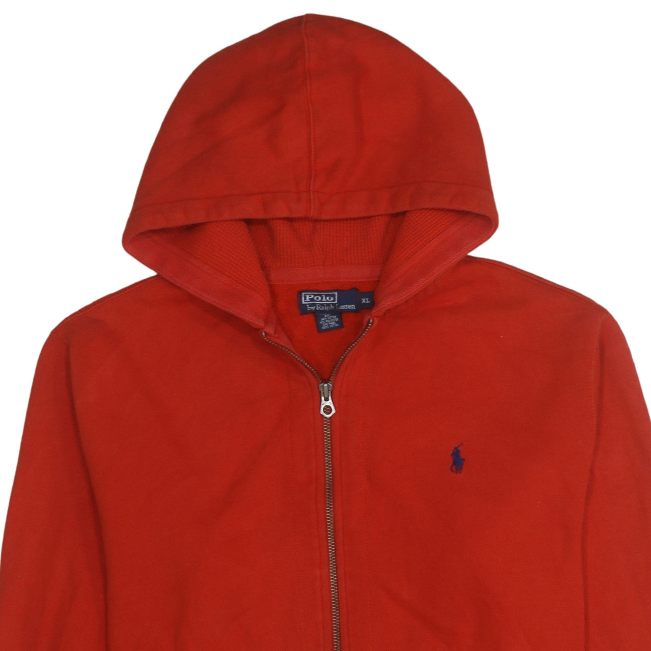 Mens UK Size XL Polo by Ralph Lauren Red Full Zip Hoodie