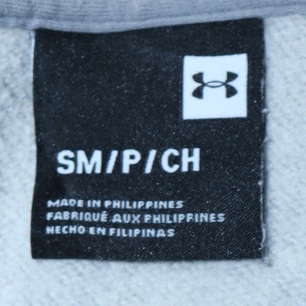 Mens UK Size S Under armour Grey Pullover Hoodie