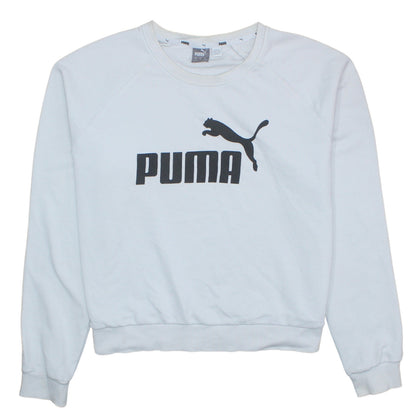 Womens UK Size M PUMA White Pullover Sweatshirt