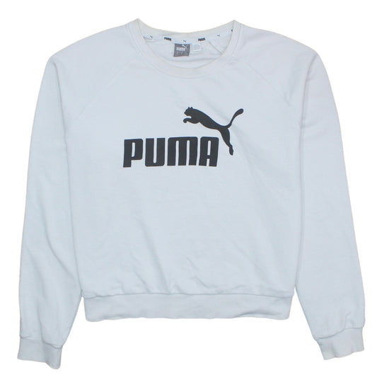 Womens UK Size M PUMA White Pullover Sweatshirt