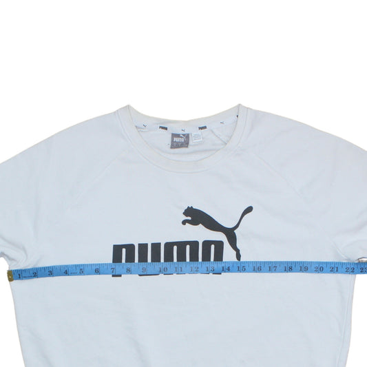Womens UK Size M PUMA White Pullover Sweatshirt