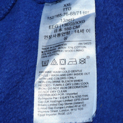 GAP Kids Boys Blue Pullover Hoodie XXL 14 Years Cotton Blend Classic