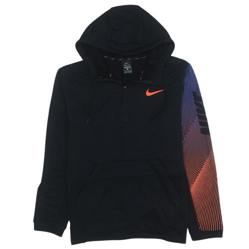 Mens UK Size M Nike Black 1/2 Zip Hoodie