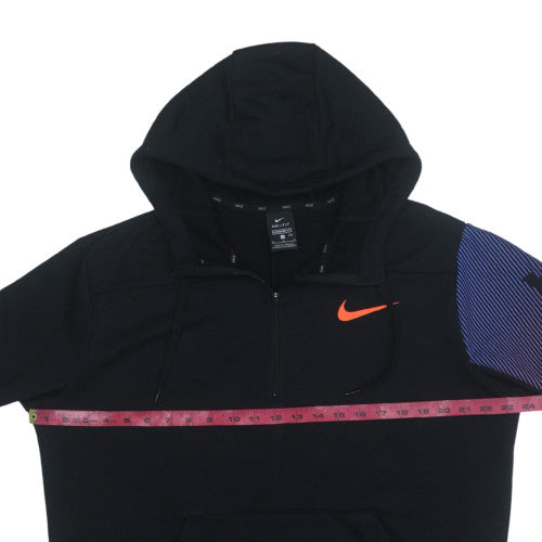 Mens UK Size M Nike Black 1/2 Zip Hoodie