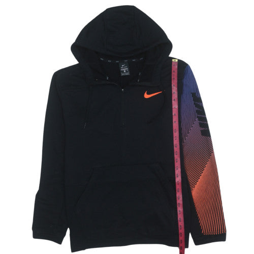 Mens UK Size M Nike Black 1/2 Zip Hoodie
