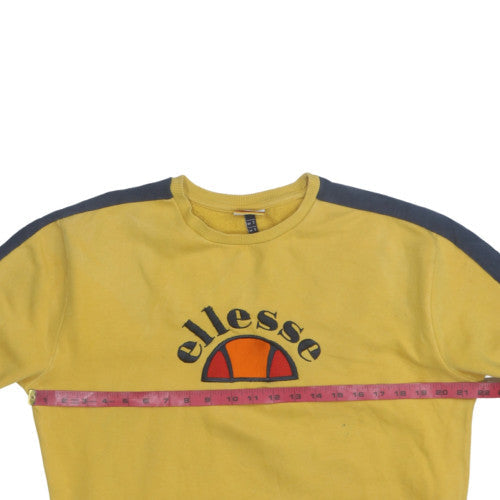 Mens UK Size S ellesse Yellow Pullover Sweatshirt