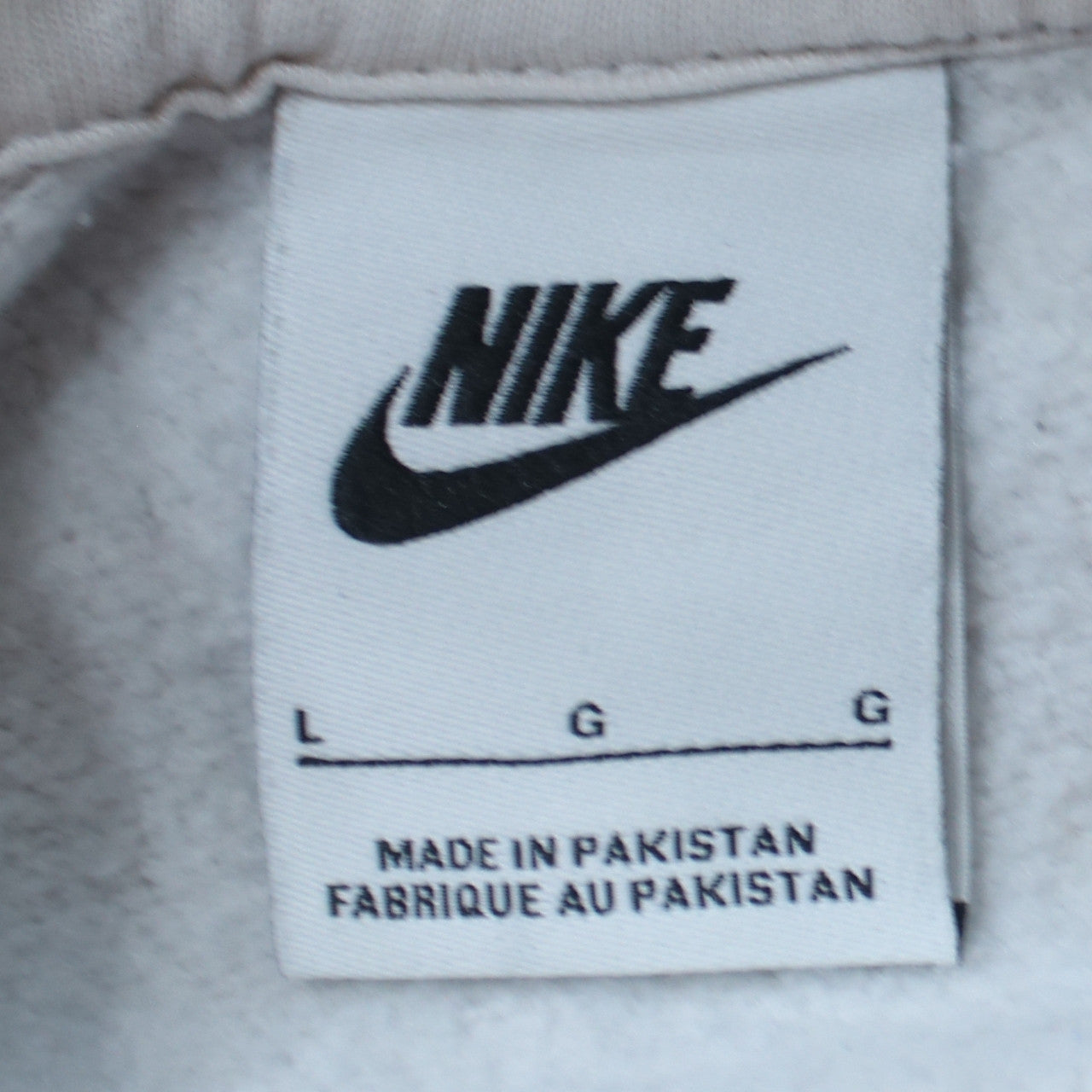 Mens UK Size L Nike White Pullover Hoodie