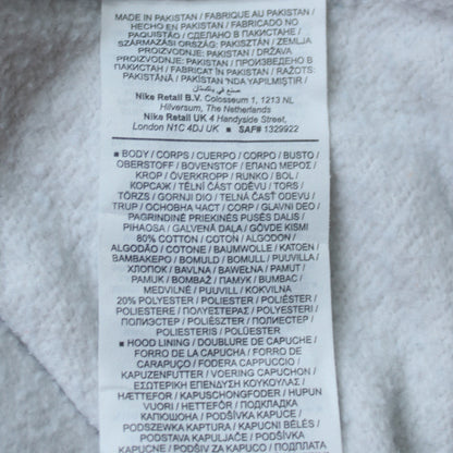 Mens UK Size L Nike White Pullover Hoodie
