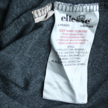 Ellesse Men's Grey Logo Short Sleeve Crew Neck Cotton T-Shirt Size L