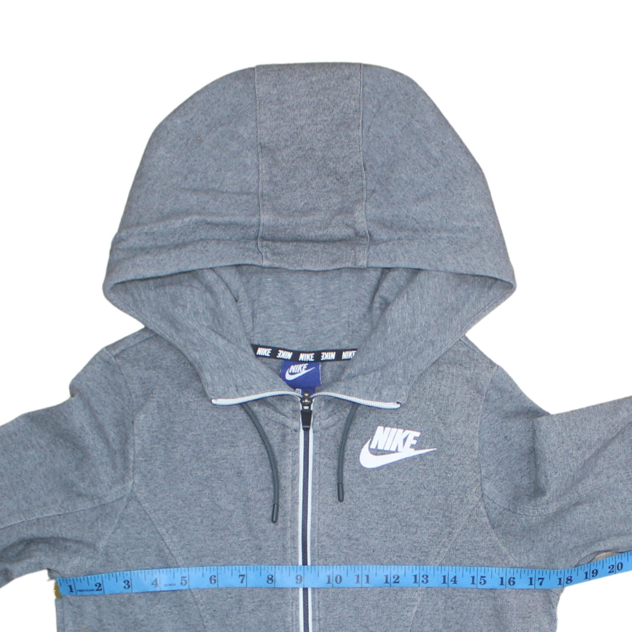 Womens UK Size XS Nike Grey Full Zip Hoodie