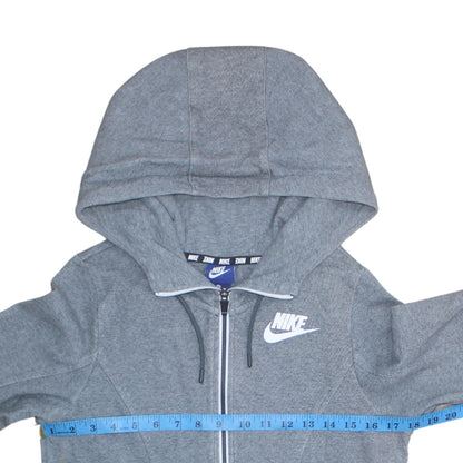 Womens UK Size XS Nike Grey Full Zip Hoodie