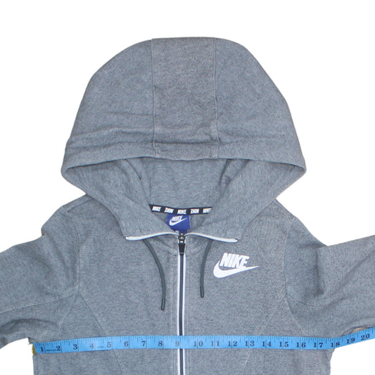 Womens UK Size XS Nike Grey Full Zip Hoodie