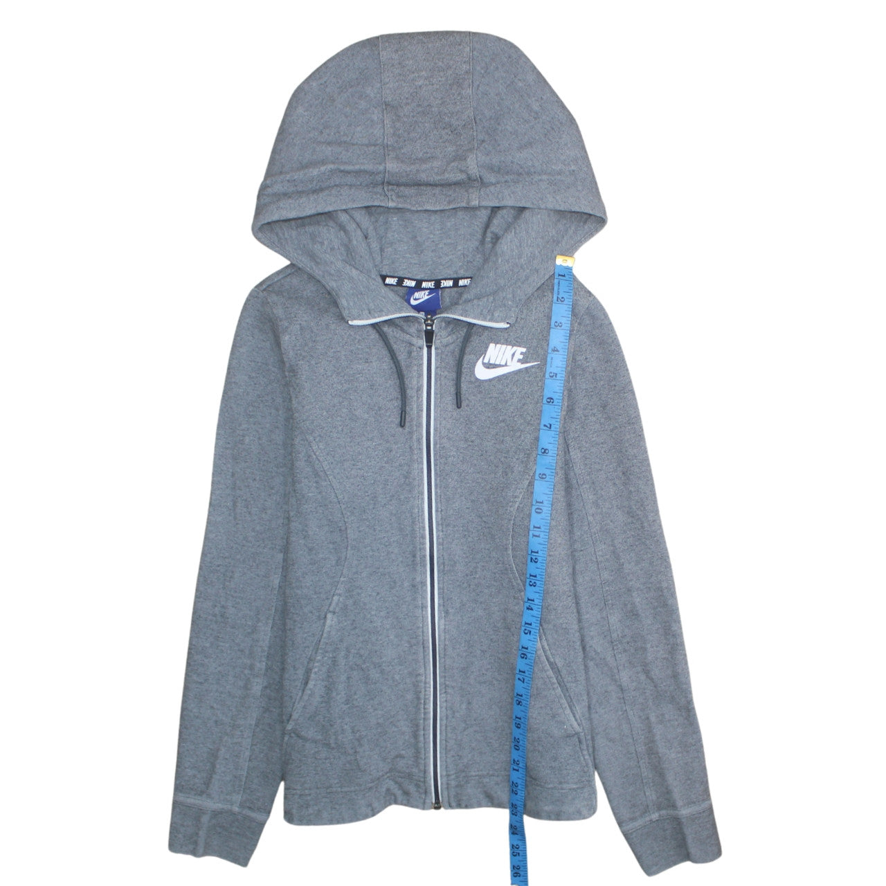 Womens UK Size XS Nike Grey Full Zip Hoodie