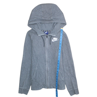 Womens UK Size XS Nike Grey Full Zip Hoodie