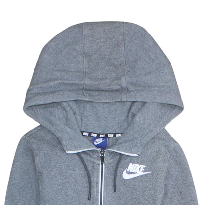 Womens UK Size XS Nike Grey Full Zip Hoodie