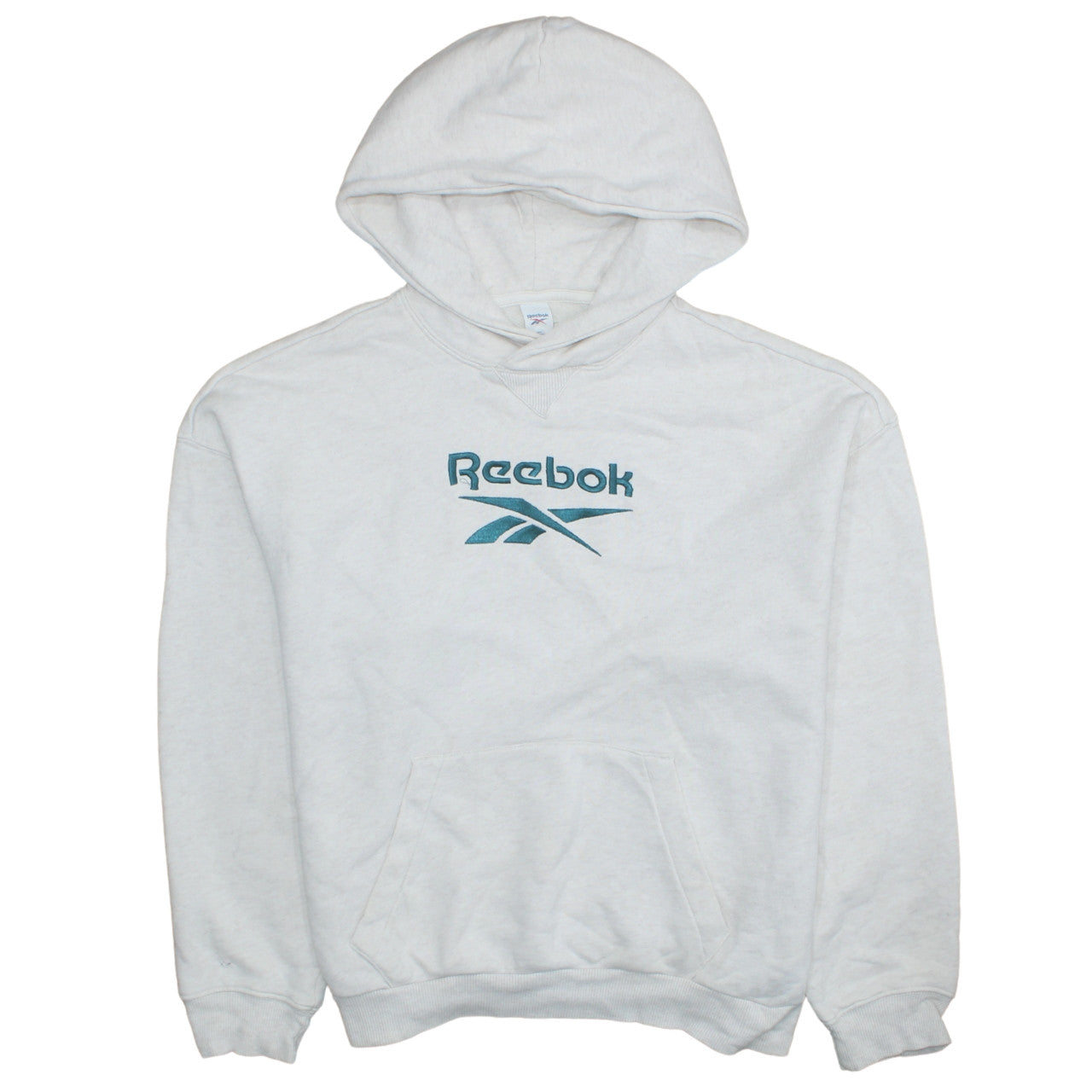 Womens UK Size M Reebok White Pullover Hoodie