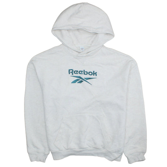 Womens UK Size M Reebok White Pullover Hoodie