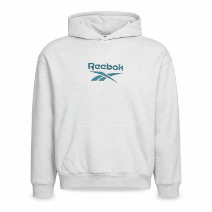 Womens UK Size M Reebok White Pullover Hoodie