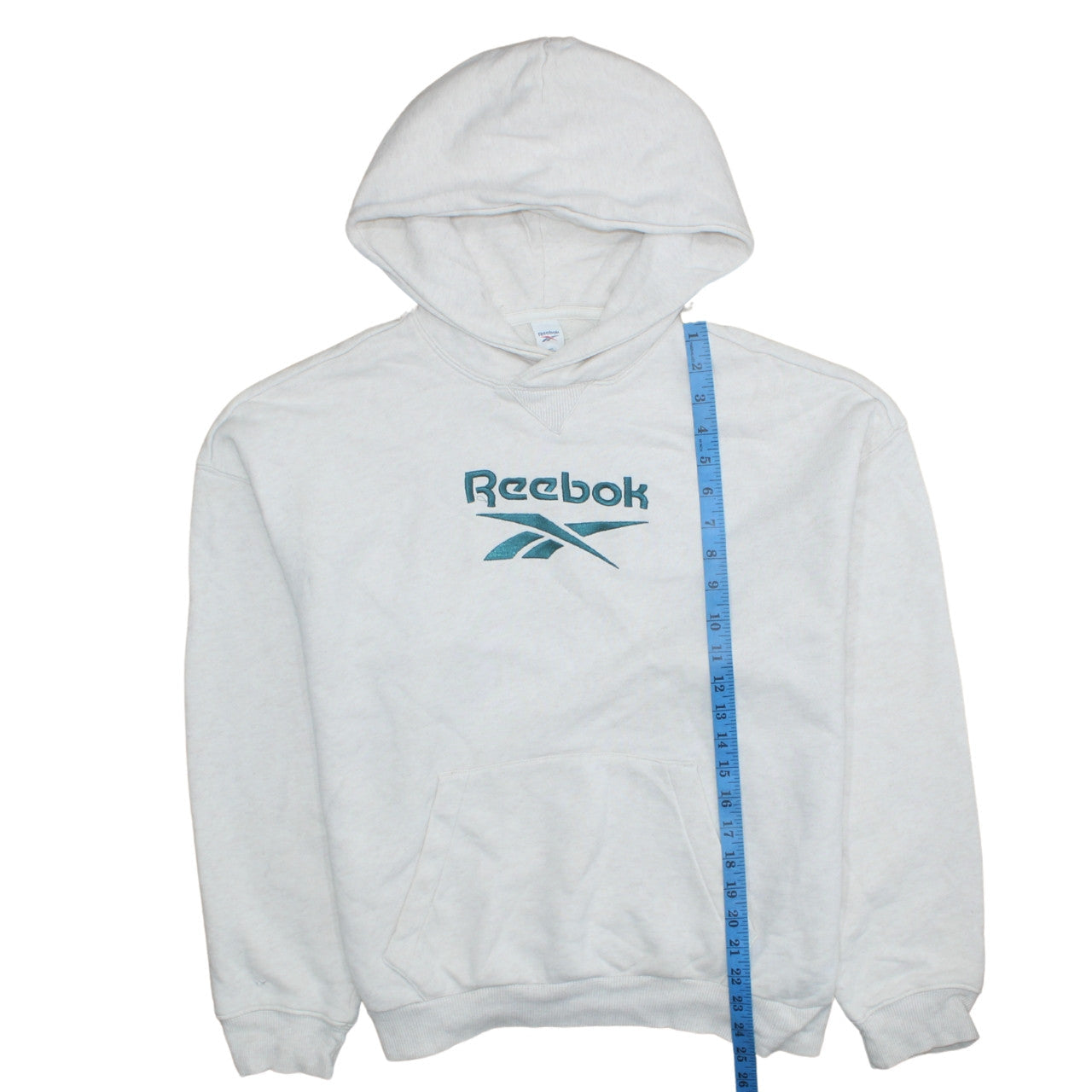 Womens UK Size M Reebok White Pullover Hoodie