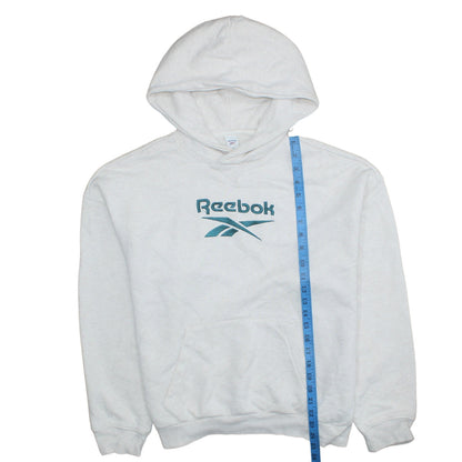 Womens UK Size M Reebok White Pullover Hoodie