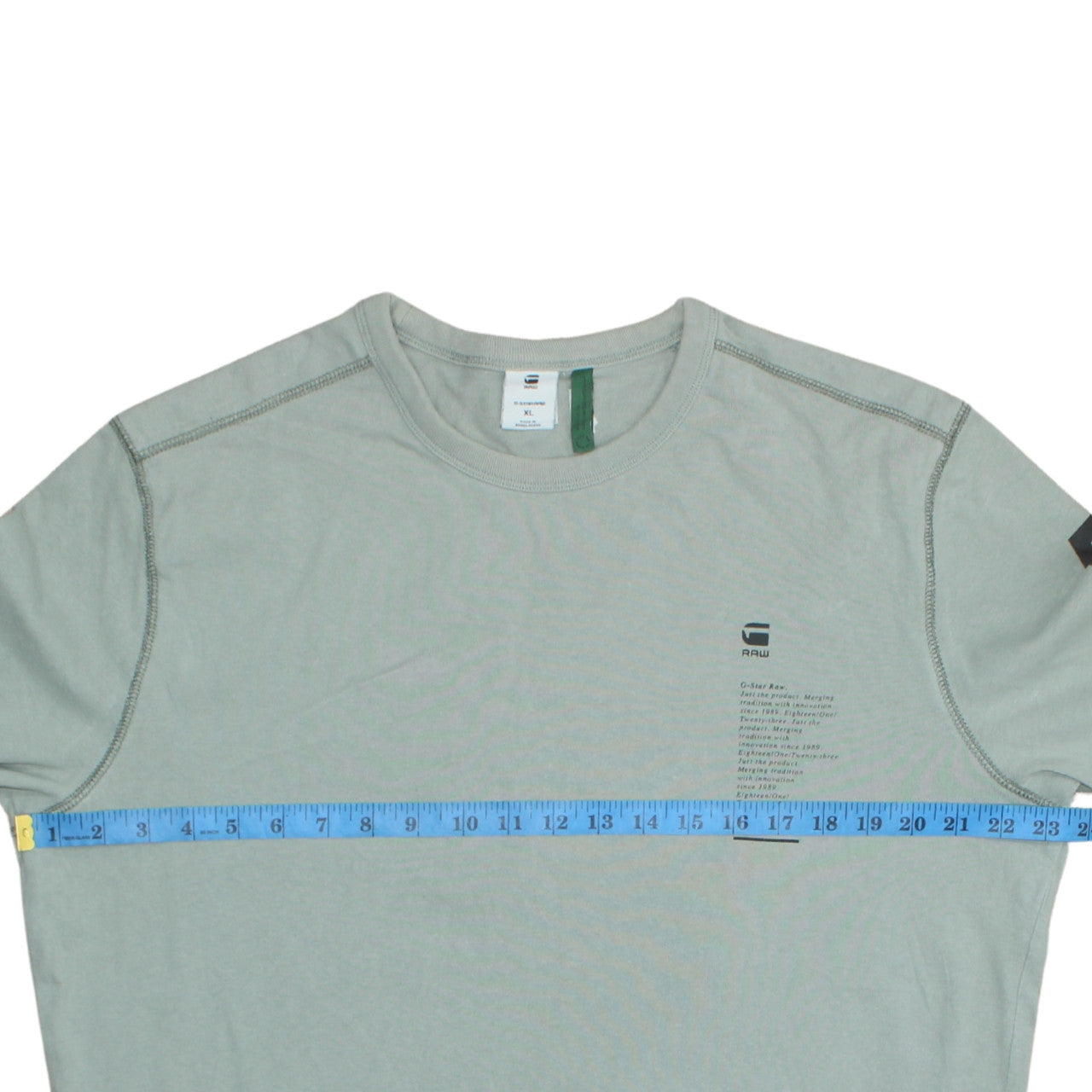G-Star RAW Men’s Green Long Sleeve Graphic Print T-Shirt XL