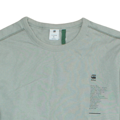G-Star RAW Men’s Green Long Sleeve Graphic Print T-Shirt XL