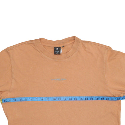 G-Star Raw Men's Beige Cotton Crew Neck Short Sleeve T-Shirt M