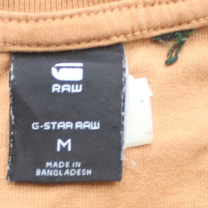 G-Star Raw Men's Beige Cotton Crew Neck Short Sleeve T-Shirt M