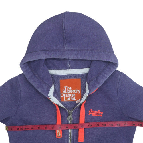 Womens UK Size M Superdry Blue Full Zip Hoodie