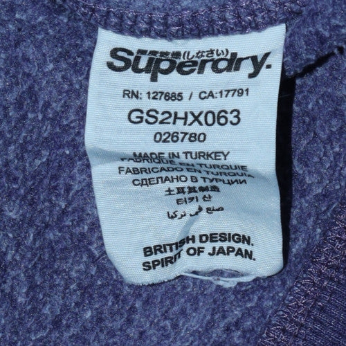 Womens UK Size M Superdry Blue Full Zip Hoodie