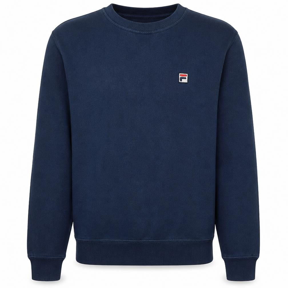 Fila Mens Blue Crew Neck Pullover Sweatshirt Size S