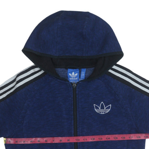Mens UK Size S adidas Blue Full Zip Hoodie