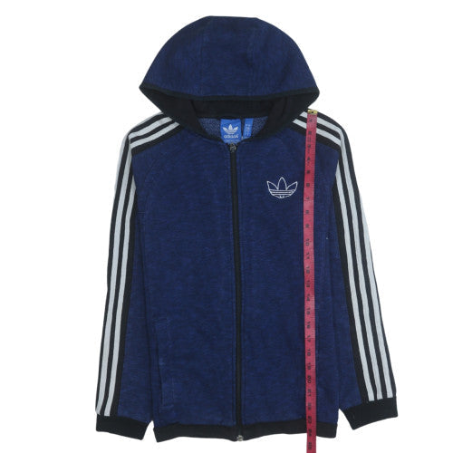 Mens UK Size S adidas Blue Full Zip Hoodie