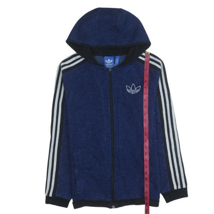 Mens UK Size S adidas Blue Full Zip Hoodie