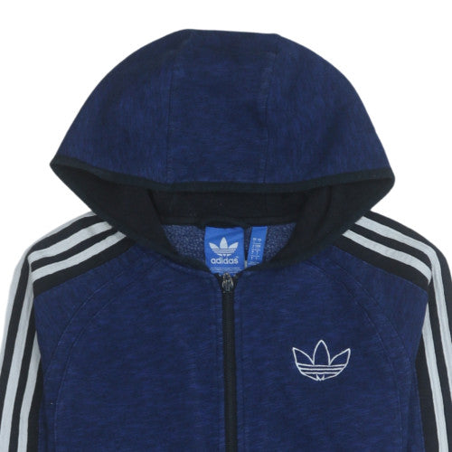Mens UK Size S adidas Blue Full Zip Hoodie