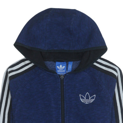 Mens UK Size S adidas Blue Full Zip Hoodie