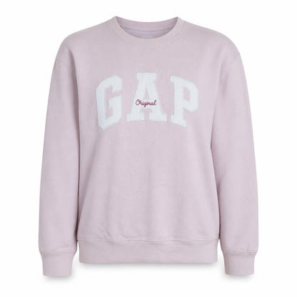 Gap Womens Pink Logo Pullover Sweatshirt Size L Cotton Blend
