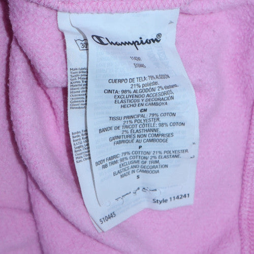 Womens UK Size S Champion Pink Pullover Hoodie