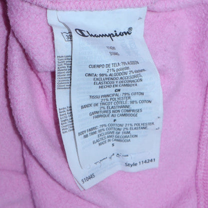 Womens UK Size S Champion Pink Pullover Hoodie