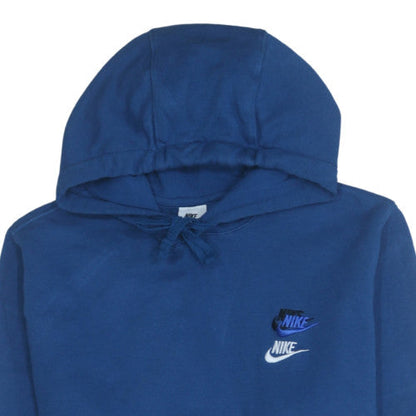 Mens UK Size S Nike Blue Pullover Hoodie