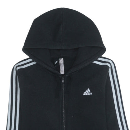 Mens UK Size M Adidas Black Full Zip Hoodie