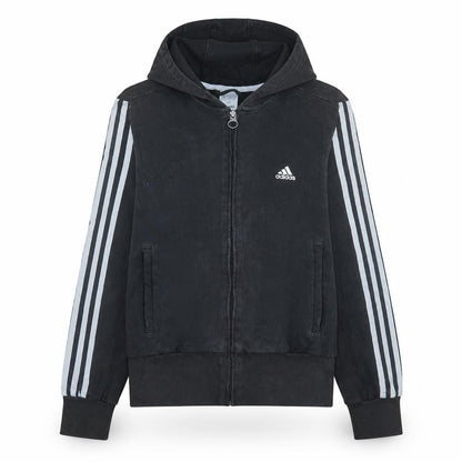 Womens UK Size M Adidas Black Full Zip Hoodie