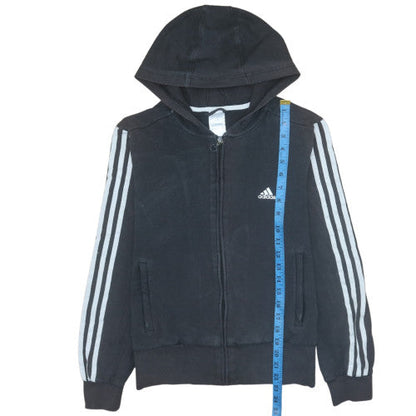 Womens UK Size M Adidas Black Full Zip Hoodie