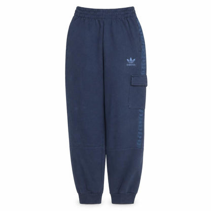 adidas Boys Blue Cargo Jogger Sweatpants 11-12 Years Cotton Fleece